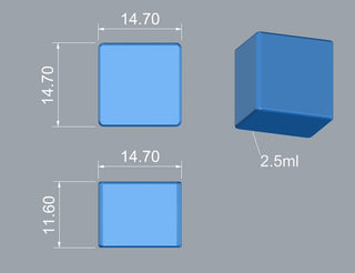 2,5 ml Würfel-Gummiform